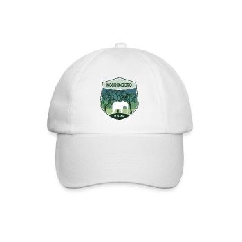 Ngorongoro - Tansania - Baseballkappe - Weiß/Weiß - Vorne