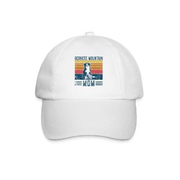 Hund Berner Sennenmutter - Vintage Mom - Baseballkappe - Weiß/Weiß - Vorne