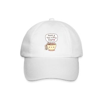 Süßer Tee Haben Sie einen Tee-Riffic Day Pun Gruß - Baseballkappe - Weiß/Weiß - Vorne