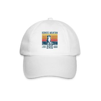Hund Berner Sennenhund - Vintage Bro - Baseballkappe - Weiß/Weiß - Vorne