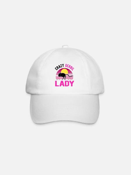 Crazy Gerbil lady Rennratte Rennmaus - Baseballkappe - Weiß/Weiß