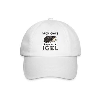 Lustiges Afrikanischer Weißbauchigel Igel Kostüm - Baseballkappe - Weiß/Weiß - Vorne