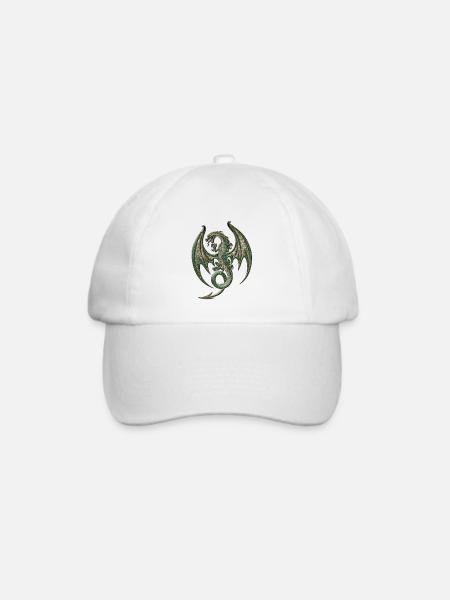 Wunderbarer eleganter Drache - Baseballkappe - Weiß/Weiß