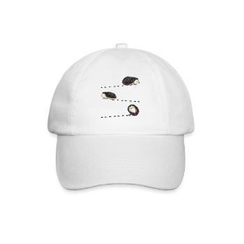 Afrikanischer Weißbauchigel Igel Kostüm Fußabdruck - Baseballkappe - Weiß/Weiß - Vorne