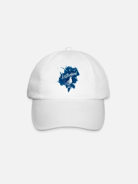 Küstenkind Möwen - Baseballkappe - Weiß/Weiß