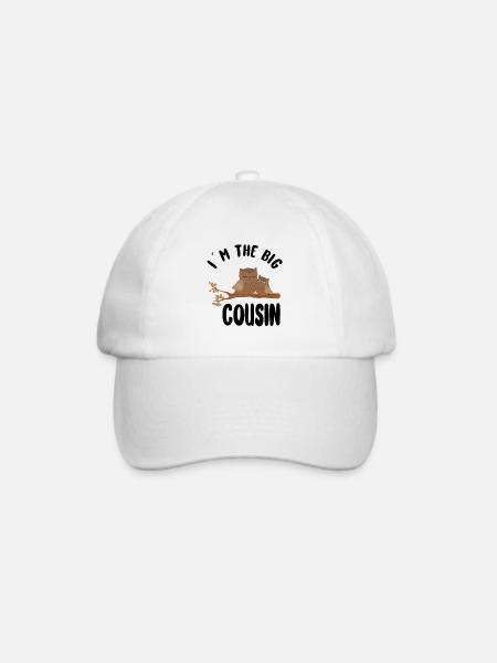 Große Cousine 2026 Eulen Ich werde große Cousine - Baseballkappe - Weiß/Weiß