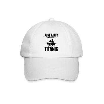 Nur ein Junge, der Titanic liebt - Baseballkappe - Weiß/Weiß - Vorne