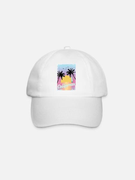California - Baseballkappe - Weiß/Weiß