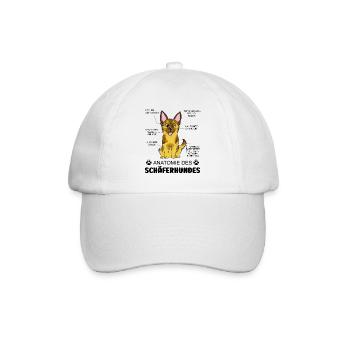 Anatomie des Schäferhundes - Baseballkappe - Weiß/Weiß - Vorne