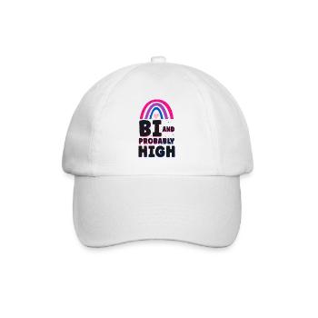 Bisexual Bi Pride Flag Bi And - Baseballkappe - Weiß/Weiß - Vorne