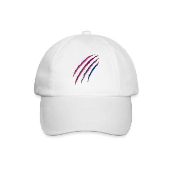 Bisexual Bi Pride Flag Scratch - Baseballkappe - Weiß/Weiß - Vorne