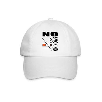 Nichtraucher Rauchen ist tödlich Raucher Geschenk - Baseballkappe - Weiß/Weiß - Vorne