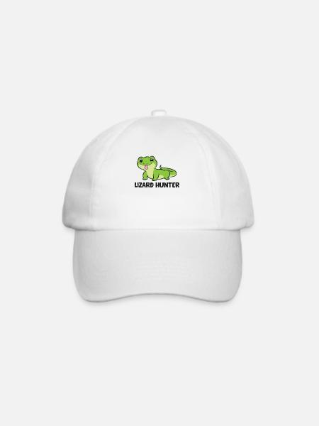 Eidechsenjäger Reptilien Geckos Eidechsen - Baseballkappe - Weiß/Weiß