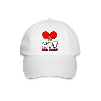 Ich habe Tischtennis in mir - Baseballkappe - Weiß/Weiß - Vorne