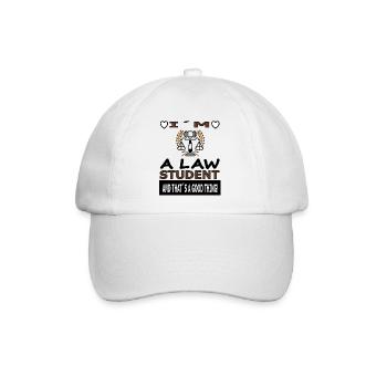 Ich bin Jura Student Jura studieren Geschenkidee - Baseballkappe - Weiß/Weiß - Vorne