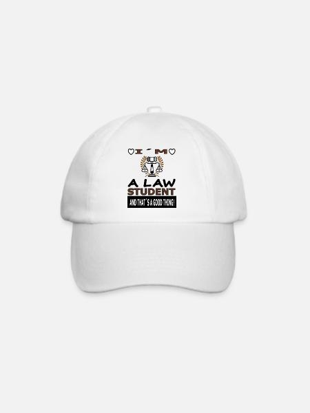 Ich bin Jura Student Jura studieren Geschenkidee - Baseballkappe - Weiß/Weiß