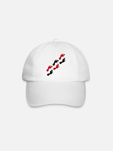 Fußspuren - Baseballkappe - Weiß/Weiß