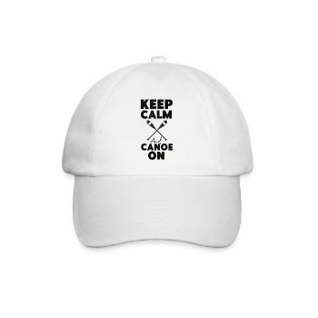 Canoe Canoeing Keep Calm And Canoe - Baseballkappe - Weiß/Weiß - Vorne