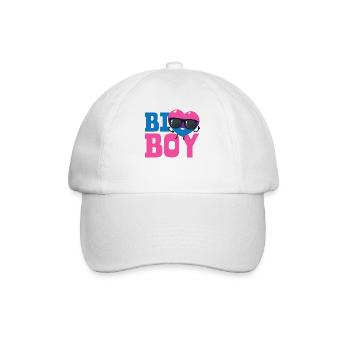 Bisexual Bi Pride Flag Heart Bi - Baseballkappe - Weiß/Weiß - Vorne