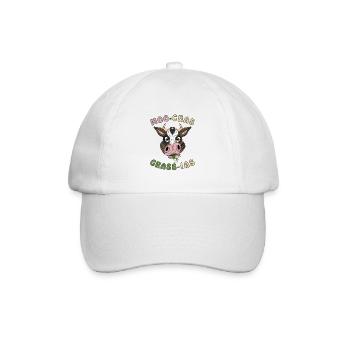 MOO-CHAS GRASS-IAS Bauernhof Mädchen - Baseballkappe - Weiß/Weiß - Vorne