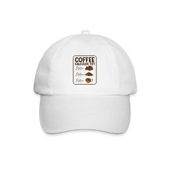 Mathematik Kalkül Kaffee Mathematik Kaffee - Baseballkappe - Weiß/Weiß - Vorne