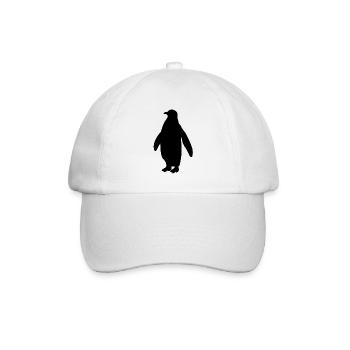 Pinguin Seevogel Meeresvogel Vogel Geschenk - Baseballkappe - Weiß/Weiß - Vorne