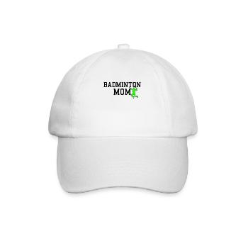 badminton mom - Baseballkappe - Weiß/Weiß - Vorne