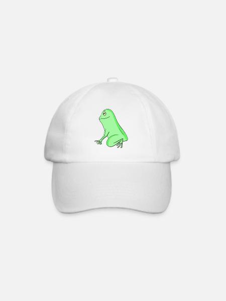 Frosch - Baseballkappe - Weiß/Weiß