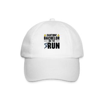 Bachelor Caution Bräutigam Heiraten Hochzeitstag - Baseballkappe - Weiß/Weiß - Vorne
