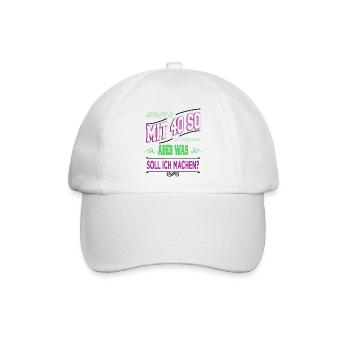 humor geburtstagsgeschenk elternzeit - Baseballkappe - Weiß/Weiß - Vorne