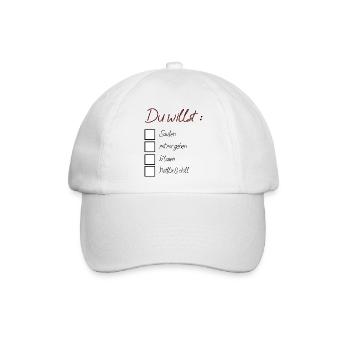 0652A733 3792 487E B09C 5B88AAFD5637 - Baseballkappe - Weiß/Weiß - Vorne