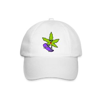 Skater Gras - Baseballkappe - Weiß/Weiß - Vorne