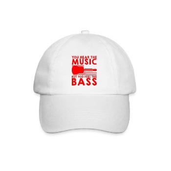 You Hear The Music But You Feel The Bass 2 - Baseballkappe - Weiß/Weiß - Vorne