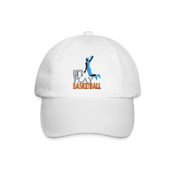 Basketballspielen Basketballspieler Geschenkidee - Baseballkappe - Weiß/Weiß - Vorne