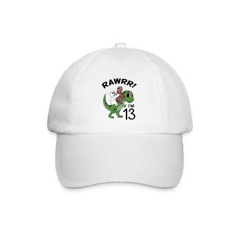 13.Geburtstag 13 Jahre Geschenk - Baseballkappe - Weiß/Weiß - Vorne