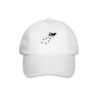 Fallschirmjäger 82ND Flugzeug Absprung - Baseballkappe - Weiß/Weiß - Vorne