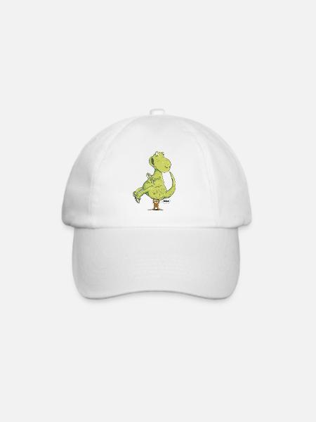 Waches Faultier I Dinosaurier I Dino T-Rex I Fun - Baseballkappe - Weiß/Weiß