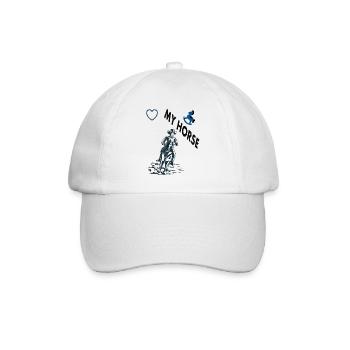 Ich liebe Pferde Pferdeliebhaber Reitverein gift - Baseballkappe - Weiß/Weiß - Vorne