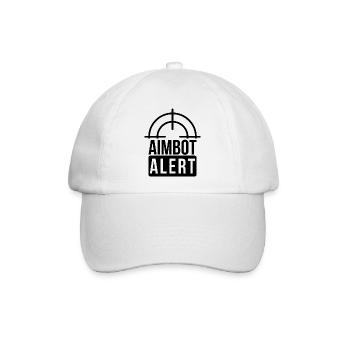 Aimbot Alert Cheater Hacker Gamer Streamer Zocken - Baseballkappe - Weiß/Weiß - Vorne