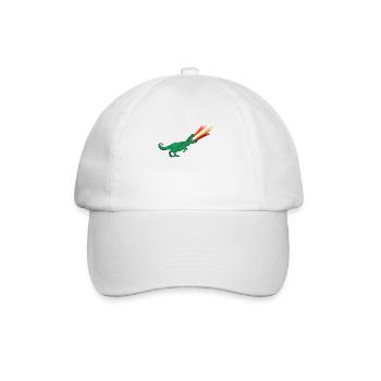LGBTQ-Butch-Lesbenflagge - Dinosaurier - Baseballkappe - Weiß/Weiß - Vorne