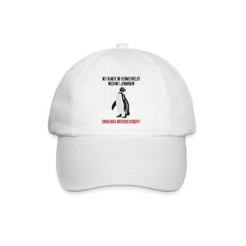 Pinguin Sarkastischer Spruch Lustiges Geschenk - Baseballkappe - Weiß/Weiß - Vorne