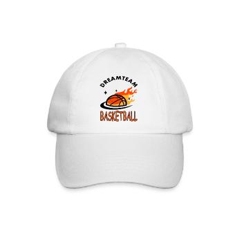 Basketball spielen Basketballer Korbleger Geschenk - Baseballkappe - Weiß/Weiß - Vorne