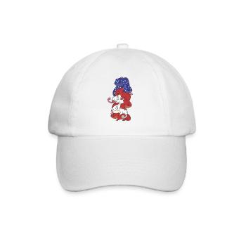 Chamäleon für den vierten Juli USA Flagge - Baseballkappe - Weiß/Weiß - Vorne