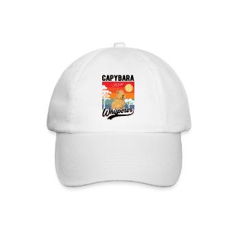Capybara Flüsterer Capybara Whisperer - Baseballkappe - Weiß/Weiß - Vorne