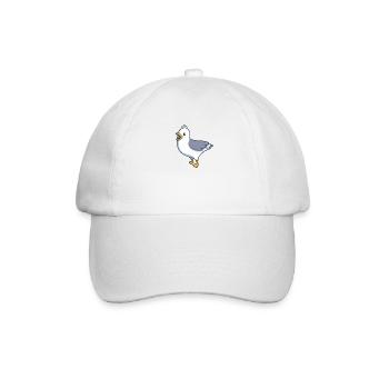 Kawaii Silbermöwe - Baseballkappe - Weiß/Weiß - Vorne