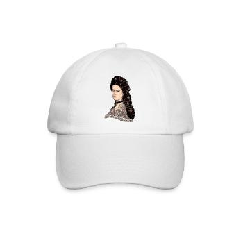 Kaiserin Elisabeth von Österreich - Hipster Sissi - Baseballkappe - Weiß/Weiß - Vorne