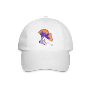 Fisch. Elegant unter Wasser - Baseballkappe - Weiß/Weiß - Vorne