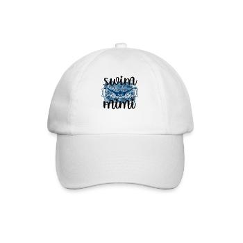 Stolze Schwimm-Mimi Schwimmer Mimi Oma Geschenk - Baseballkappe - Weiß/Weiß - Vorne
