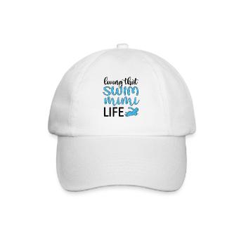 Stolze Schwimm-Mimi Schwimmer Mimi Oma Geschenk - Baseballkappe - Weiß/Weiß - Vorne