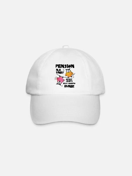 Geschenk Rente Pension Mann Frau Rentner - Baseballkappe - Weiß/Weiß
